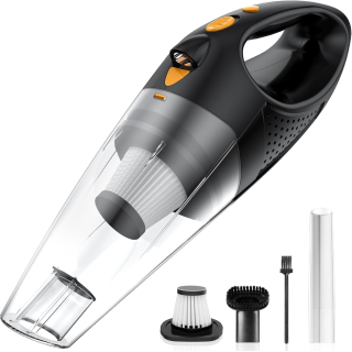 ATLI ATVC-1011 Cordless Hand Vacuum Cleaner Strong Suction - Rechargeable Portable Mini Vacuum for Car Home Pet Hair, Wet/Dry Cleaning with HEPA Filter, LED Light