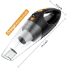 ATLI ATVC-1011 Cordless Hand Vacuum Cleaner Strong Suction - Rechargeable Portable Mini Vacuum for Car Home Pet Hair, Wet/Dry Cleaning with HEPA Filter, LED Light