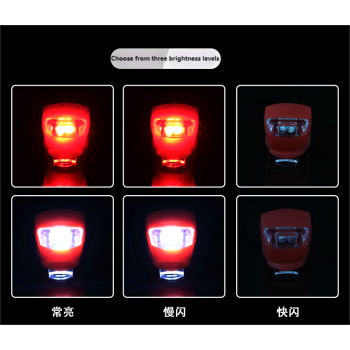 ATLI AF5239 Bike Light Set - LED Headlight & Tail Light for Road/Mountain Bicycles, Scooters with Warning Functions