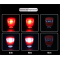 ATLI AF5239 Bike Light Set - LED Headlight & Tail Light for Road/Mountain Bicycles, Scooters with Warning Functions