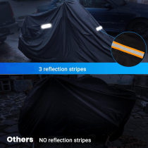 ATCZ-4755 All Season Black Waterproof Sun Motorcycle Cover