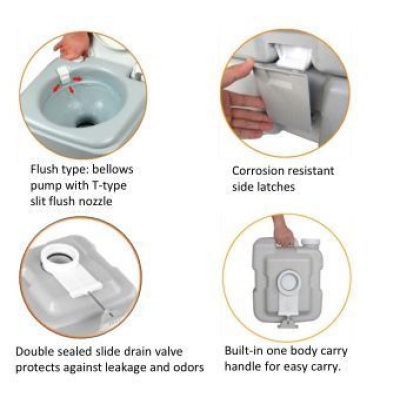 ATLI-1010T ATLI Portable RV Toilet Camping Caravan Outdoor