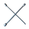 ATLI ATCW-2009 Heavy Duty Cross Wrench - Tire Change Tool for Cars/Trucks/SUVs, Forged Steel Wheel Lug Nut Wrench