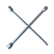 ATLI ATCW-2009 Heavy Duty Cross Wrench - Tire Change Tool for Cars/Trucks/SUVs, Forged Steel Wheel Lug Nut Wrench