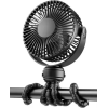 ATLI ATCEF-1015 5V 4W USB Baby Stroller Fan - Quiet Mini Clip-on Fan with Flexible Neck for Pram, Crib & Car Seat