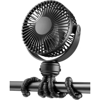 ATLI ATCEF-1015 5V 4W USB Baby Stroller Fan - Quiet Mini Clip-on Fan with Flexible Neck for Pram, Crib & Car Seat