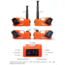 AtliFix ATEHJ-3520 12v DC Electric Hydraulic Jack and Wrench tools kit Tire Pump and LED Flashlight 2 in 1 Set Electric Car Jack