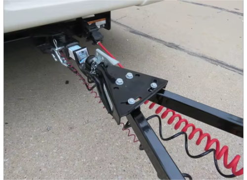 Heavy Duty Truck Tow Bar 5000 lbs Capacity with 2" Ball Mount & Anti-Rattle Steel Coupler - Trailer Towing Hitch