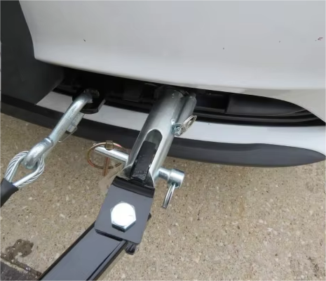 Heavy Duty Truck Tow Bar 5000 lbs Capacity with 2" Ball Mount & Anti-Rattle Steel Coupler - Trailer Towing Hitch
