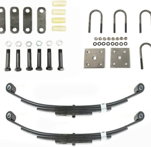 3500 lbs Trailer Axle Suspension Kit Complete Leaf Spring System with Shackles & U-Bolts Bolt-On Replacement