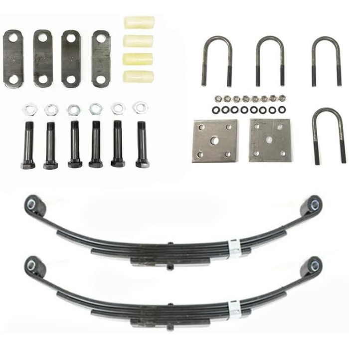 3500 lbs Trailer Axle Suspension Kit Complete Leaf Spring System with Shackles & U-Bolts Bolt-On Replacement