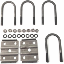 3500 lbs Trailer Axle Suspension Kit Complete Leaf Spring System with Shackles & U-Bolts Bolt-On Replacement