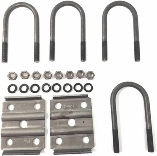 3500 lbs Trailer Axle Suspension Kit Complete Leaf Spring System with Shackles & U-Bolts Bolt-On Replacement
