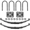 3500 lbs Trailer Axle Suspension Kit Complete Leaf Spring System with Shackles & U-Bolts Bolt-On Replacement