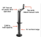 ATLI Heavy Duty Quick Release Drop Leg Trailer Jack for A-Frame Travel/Cargo/Utility Trailers & 5th Wheel RVs Black Powder Coated