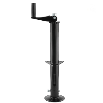 ATLI Heavy Duty Quick Release Drop Leg Trailer Jack for A-Frame Travel/Cargo/Utility Trailers & 5th Wheel RVs Black Powder Coated