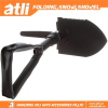 ATLI AT2012 Folding Survival Shovel - Heavy Duty Carbon Steel Military Style Entrenching Tool for Off Road, Camping, Gardening, Beach, Digging Dirt, Sand, Mud & Snow