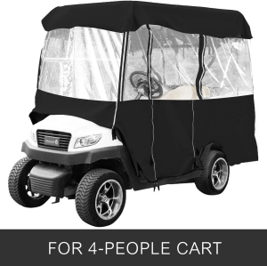 ATGC-5015 4-Person Waterproof Driving Enclosure with Transparent Windows Golf Cart Cover