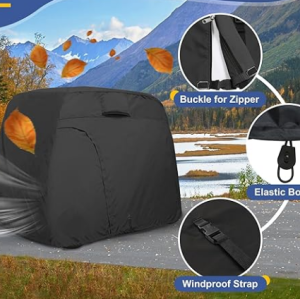 ATGC-5013  Waterproof Golf Cart Cover Universal Fits for Most Brand 2/4/6 Passenger Golf Cart