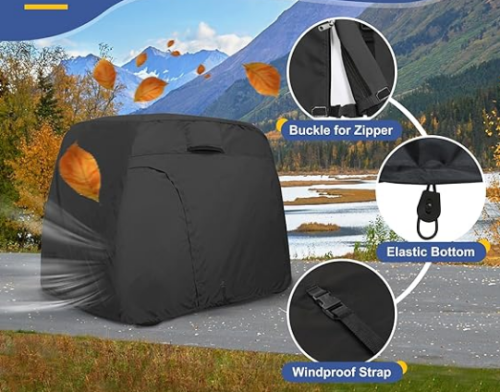 ATGC-5013  Waterproof Golf Cart Cover Universal Fits for Most Brand 2/4/6 Passenger Golf Cart