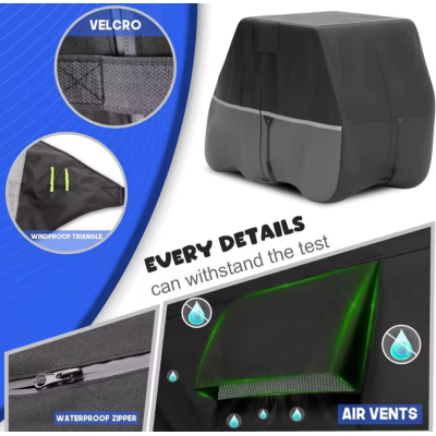 ATGC-5011 Universal 2/4/6 Passenger Golf Cart Cover Waterproof Sunproof and Durable for Most Golf Car