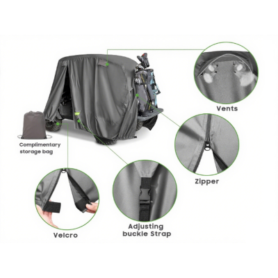 ATGC-5014 Universal 4 Passenger Golf Cart Cover Waterproof Sunproof and Durable for Most Golf Car