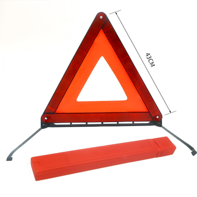 ATAR1032 High Visibility 43CM Reflective Warning Triangle, Foldable Emergency Road Safety Sign for Cars