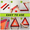 ATAR1032 High Visibility 43CM Reflective Warning Triangle, Foldable Emergency Road Safety Sign for Cars