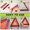 ATAR1032 High Visibility 43CM Reflective Warning Triangle, Foldable Emergency Road Safety Sign for Cars