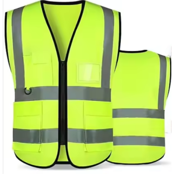 ATAR1240 High Visibility Reflective Safety Vest Knitted Fabric with Front & Back Reflective Strips for Construction Road Work