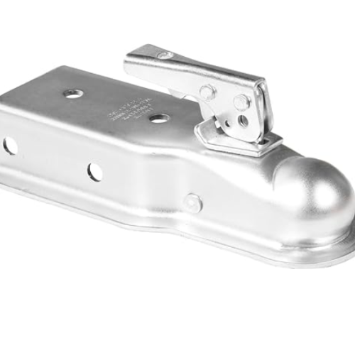 RR8025A 2" Hitch Ball Coupler, 3" Jaw, 3500 lbs Capacity, White Zinc Plated Finish