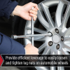 AtliFix ATCW-1401A Four Way Tyle Lug Cross Wrench length 14" 17-19-21-23mm 4 way  Cross Rim Wrench Fully Polished