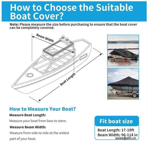 V-shaped Boat Cover Heavy Duty Waterproof UV Anti Boat Cover