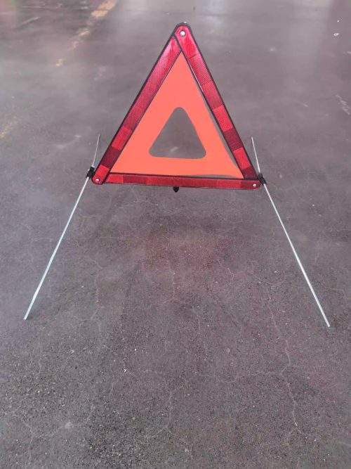 Portable Warning Triangle and Safety Vest Kit for Emergency Roadside Safety