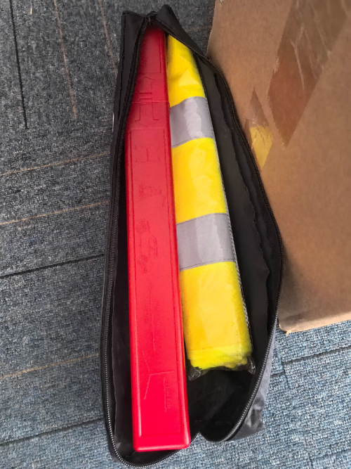 Portable Warning Triangle and Safety Vest Kit for Emergency Roadside Safety