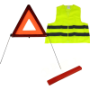 Portable Warning Triangle and Safety Vest Kit for Emergency Roadside Safety