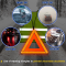Portable Warning Triangle and Safety Vest Kit for Emergency Roadside Safety