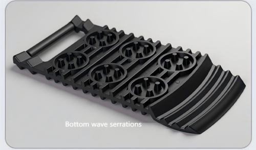 CT2142 Mini Vehicle Recovery Track Lightweight Black PE Grip Mat for Snow/Mud/Sand - Compact Design, Easy Storage & Carry