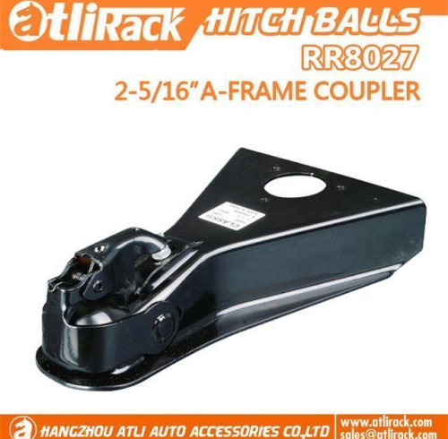 RR8027 A 2" Receiver Hitch Ball Coupler for 2" Ball, 10000 lbs Towing & 700 lbs Tongue Capacity, Zinc Plated,