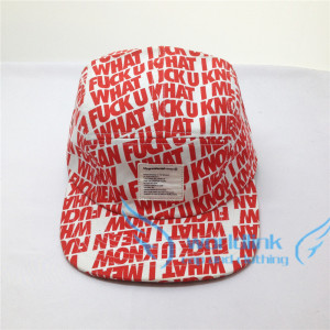 custom all over printing five panel hat with woven patch,sublimation /digital print