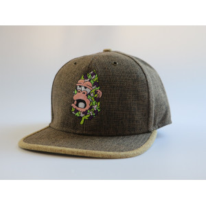 wholesale custom linen hiphop snapback hat with embossed metal buckle