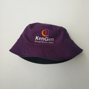 customized 100% cotton double side bucket hat with embroidered logo