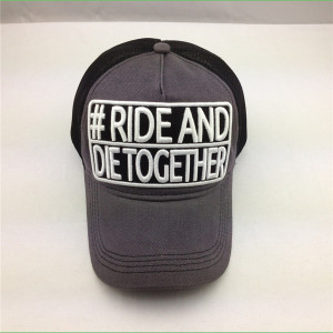 5 panel washed jean trucker mesh cap and hat with curved bill