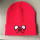 high quality knitted beanie cuff hat with cartoon embroidery