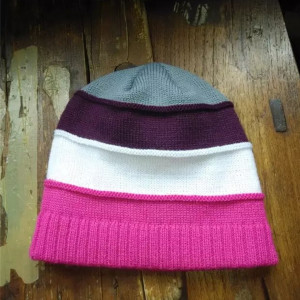 short knitted beanie hat without cuff