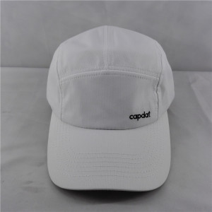 quick-drying sport 5 panel hat with cruved brim/peak