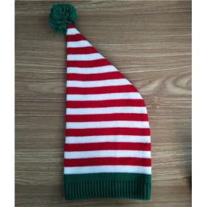 custom red white green stripe christmas knit hat shop Promotional cap