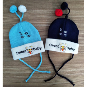 knitted newborn baby winter hat