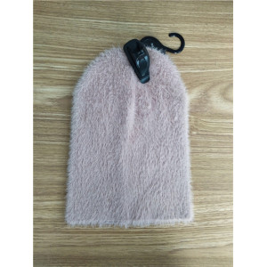 custom soft and comfortable plush fabric beanie hat for women