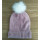 custom soft kniting hat with fur pom pom